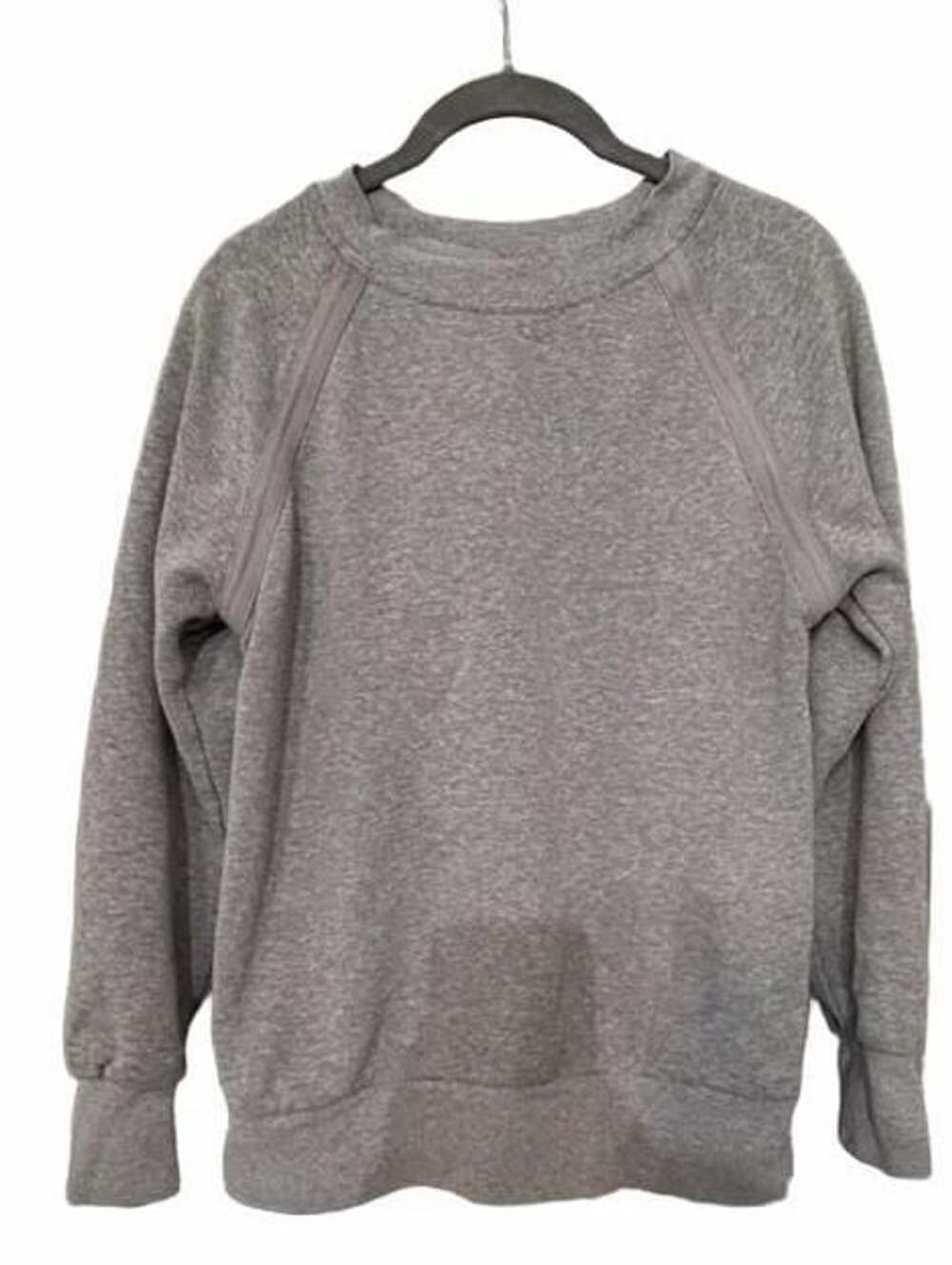 prAna Women's Gray Fleece Crewneck Pullover Sweatshirt Size Small